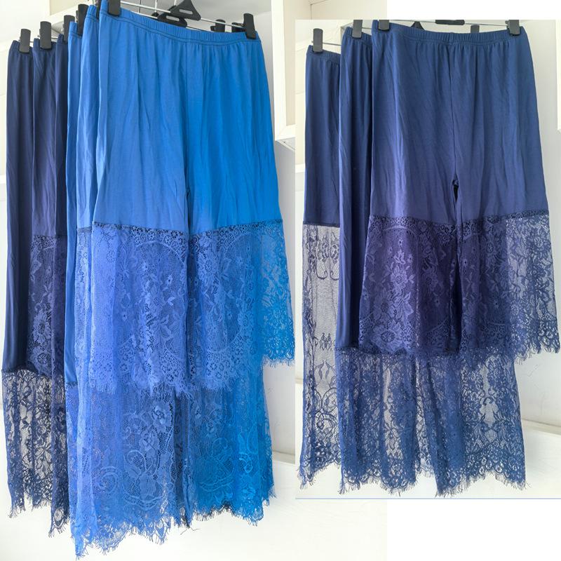 Women's Winter Velvet Lace Qipao Hanfu Pants: Breathable, Anti-Exposure Base Layer Pajamas