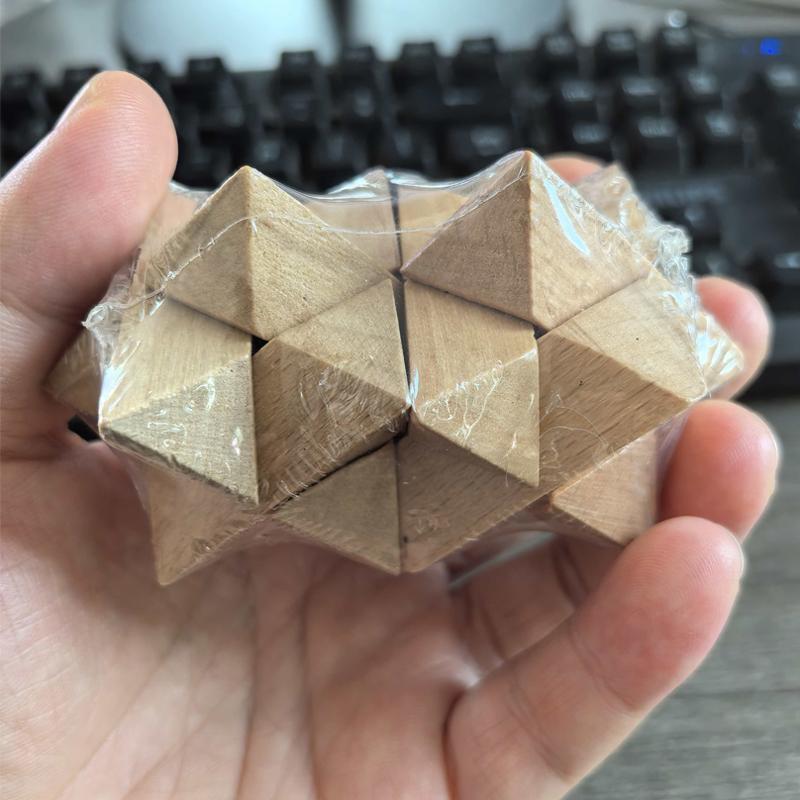 Zwilling Stern Holz Luban Schloss Puzzle Knobelspiele für Erwachsene Kinder IQ Test Entwickelt Koordination und Logikfähigkeiten