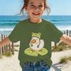 Duck In Frog Hat Cartoon Tshirts for Girl Boy Cute Duck Graphic Casual Tops Kawaii Animal Tee Cute Duck Design Toddler Wear
