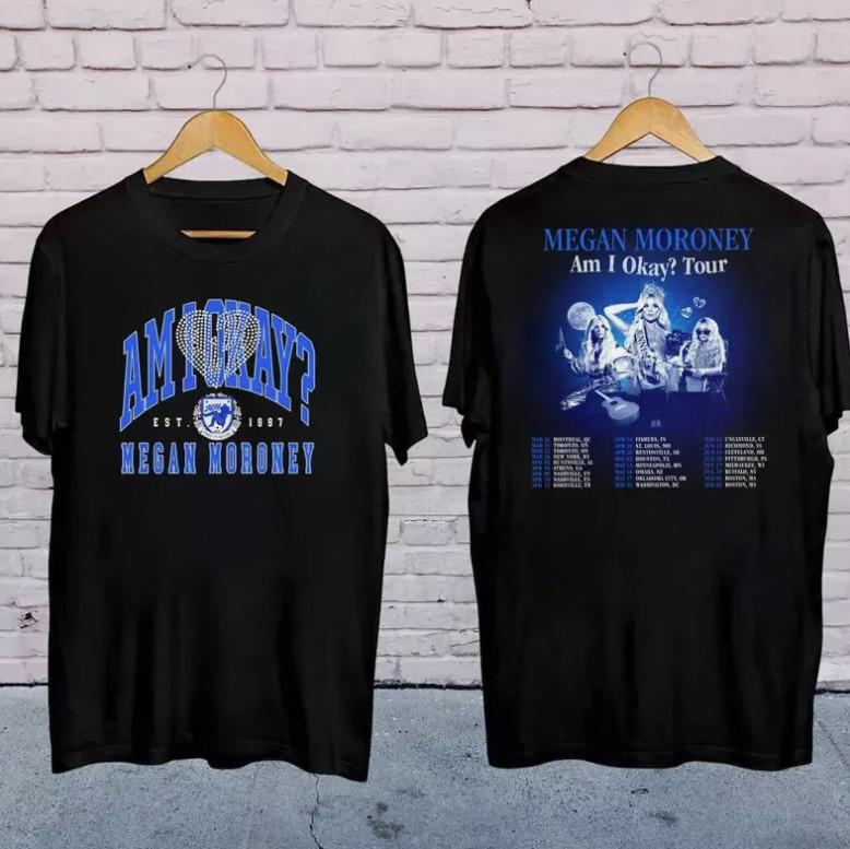 Megan Moroney Shirt, 2025 Megan Moroney Am I Okay Tour T-shirt S