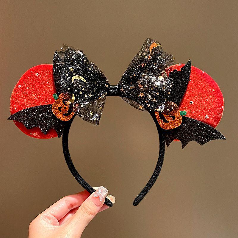 Halloween Witch Headband: Ghost Festival Dark Party Decoration with Skull, Pumpkin, and Funny Lace Bow Antlers Hair Accessories