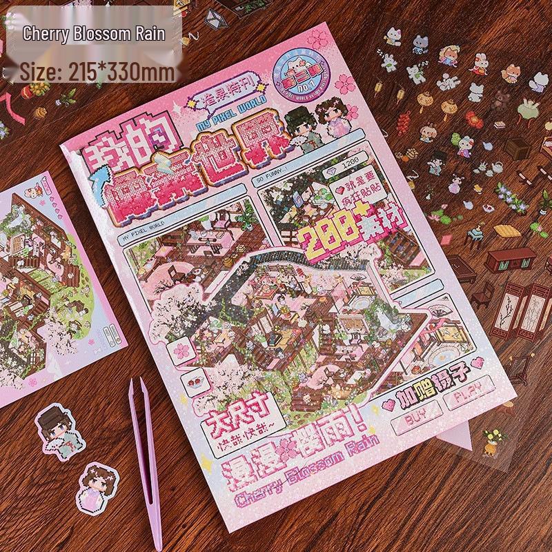 3D Miniature Scene Collage Stickers: Cute Decompression Handbook Stickers
