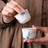 1 Pc Chinese Vintage Ceramic Tea Cup Handmade Orchid Master Teacup Household White Porcelain Tea Bowl Travel Personal Teaware