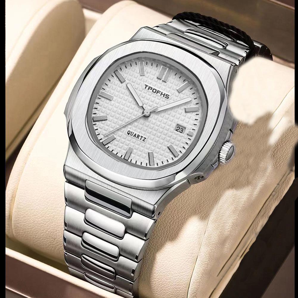 Yacrante Nautilus Reloj de Acero Luminoso e Impermeable para Hombre A09747