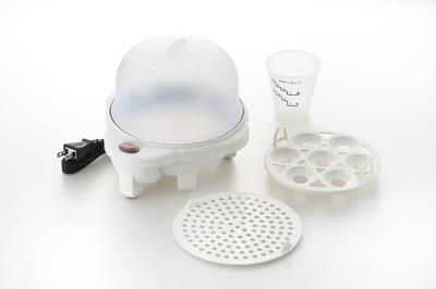 Maruyama Giken Petit Plaisir Elektrischer Eierkocher mit Dampfplatte Dampfgarer Dampfgarer Shumai Shumai Eierdampfer Weißer Eierkocher PDY-30
