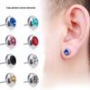 Hypoallergenic Stainless Steel Colored Diamond Stud Earrings for Men & Women, No Piercing Required.