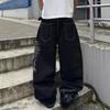 Mens High-Waisted Straight Leg Denim Jeans 2026 Vintage Dragon Tiger Print Casual Wear