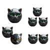 Black Cat Stone Marble Texture Cat Head Sculpture Hand-Carved Healing Stones Keepsake Gift for Cat Lovers Women Men
