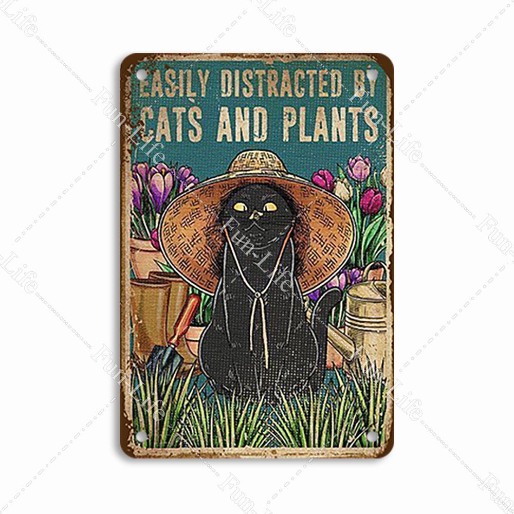 Vintage Cat Metal Sign Poster, Home Decor, Retro Animals Tin Sign, Living Room, Pet Shop, Bar, Hotel, 20x30cm