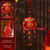 Lanyard New Year Decorative Hangings Gold Foil Embossing Bell Pendant Festive Ornaments Chinese Style With Tassel