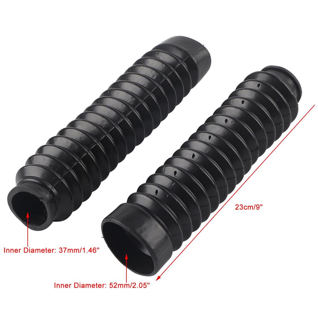 1 pár černých motocyklových předních trubek vidlice boty s gumovým rukávem tlumič pro CQR ATV Dirt Bike