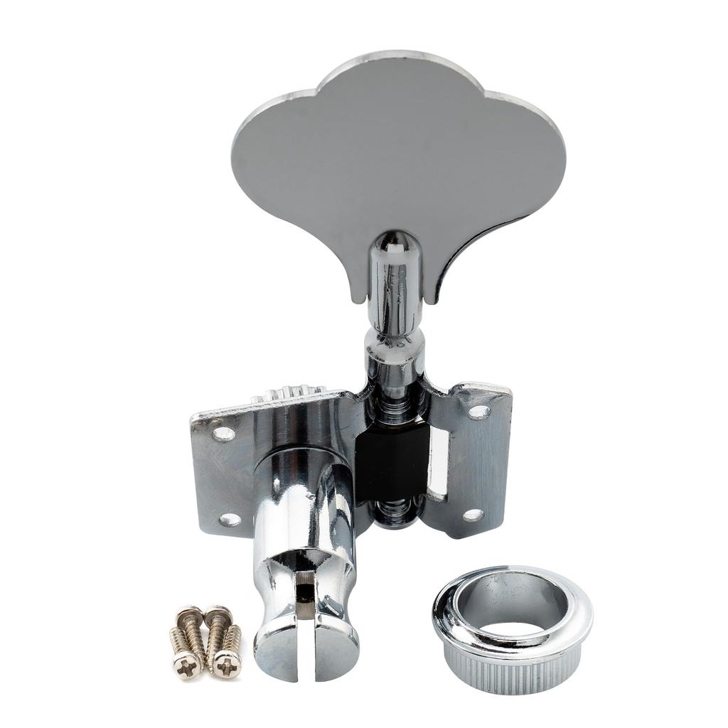 Musiclily open gear type bass 4-in-line tuners, chrome.