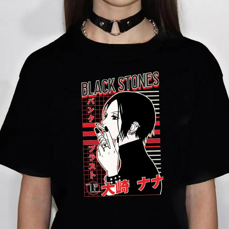 Anime Nana Osaki Print T-shirts Men's Women's Short Sleeve Cotton Casual T-shirt Oversize Harajuku Streetwear Clothes
