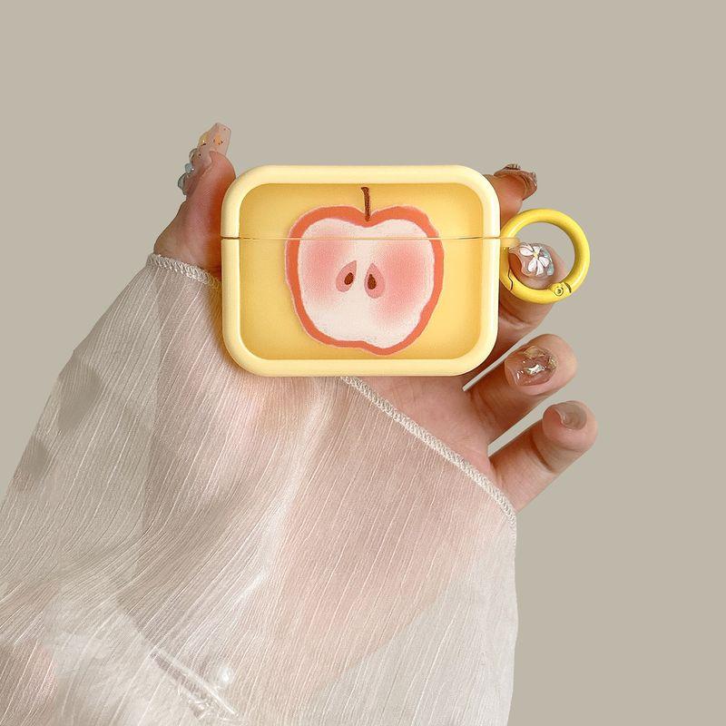 2 Generation Yellow 3 Generation Silicone Pro Fruit Pattern Cute Minimalist Young Adult Airpodspro Second Generation Drop-Resistant New Arrival Soft