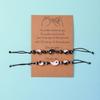 2X Matching Yin Yang Tai for Chi Bracelet Set Hand Woven Adjustable Bracelets for Creative Jewelry Gift for Relatives Lo