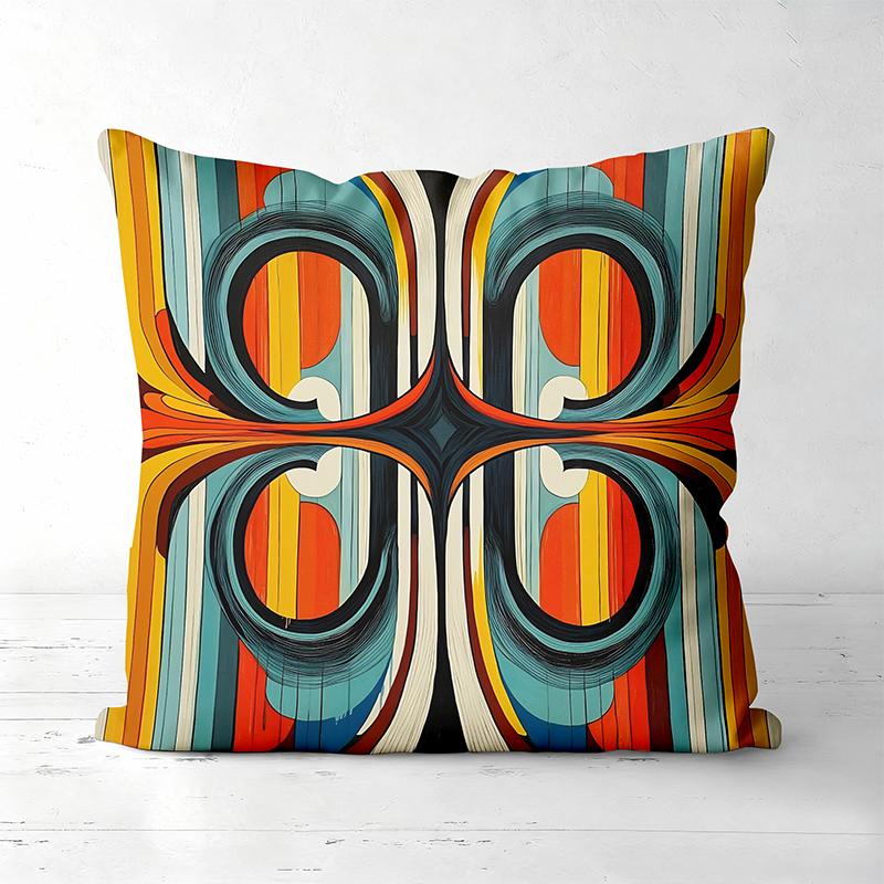 Fodere per Cuscini Decorativi Astratti Colorati in Poliestere, Copricuscini Decorativi per Divano, Cuscini per Testiera