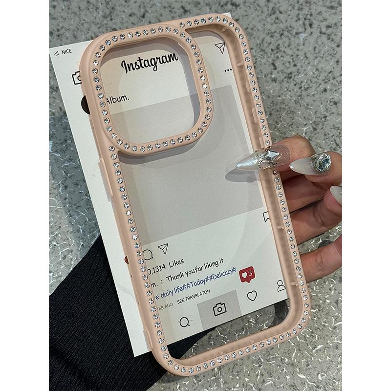 Luxury Transparent Diamond Jewelled Phone Case For iPhone 17 16 15 14 13 12 11 Pro Max Plus Air Glitter Bumper Back Cases Cover