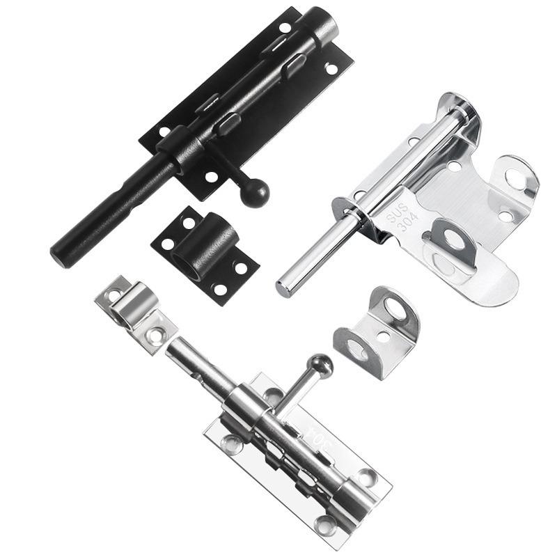 1PCS Stainless Steel Door Latch Solid Sliding Bolts Latch Home Hardware Gate Safety Toilet Door Lock