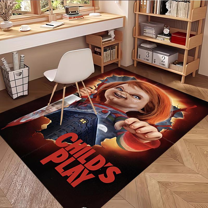 Bride of Chucky Print Rug, Washable Floor Carpet, For Entryway Dorm Laundry Room Office Study, Home Decor Birthday Christmas Gift