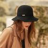 24 Women's Autumn Thin Casual Bucket Hat Sunshade Simple Fashion Hat Face Covering Temperament Crochet Hollow Hat