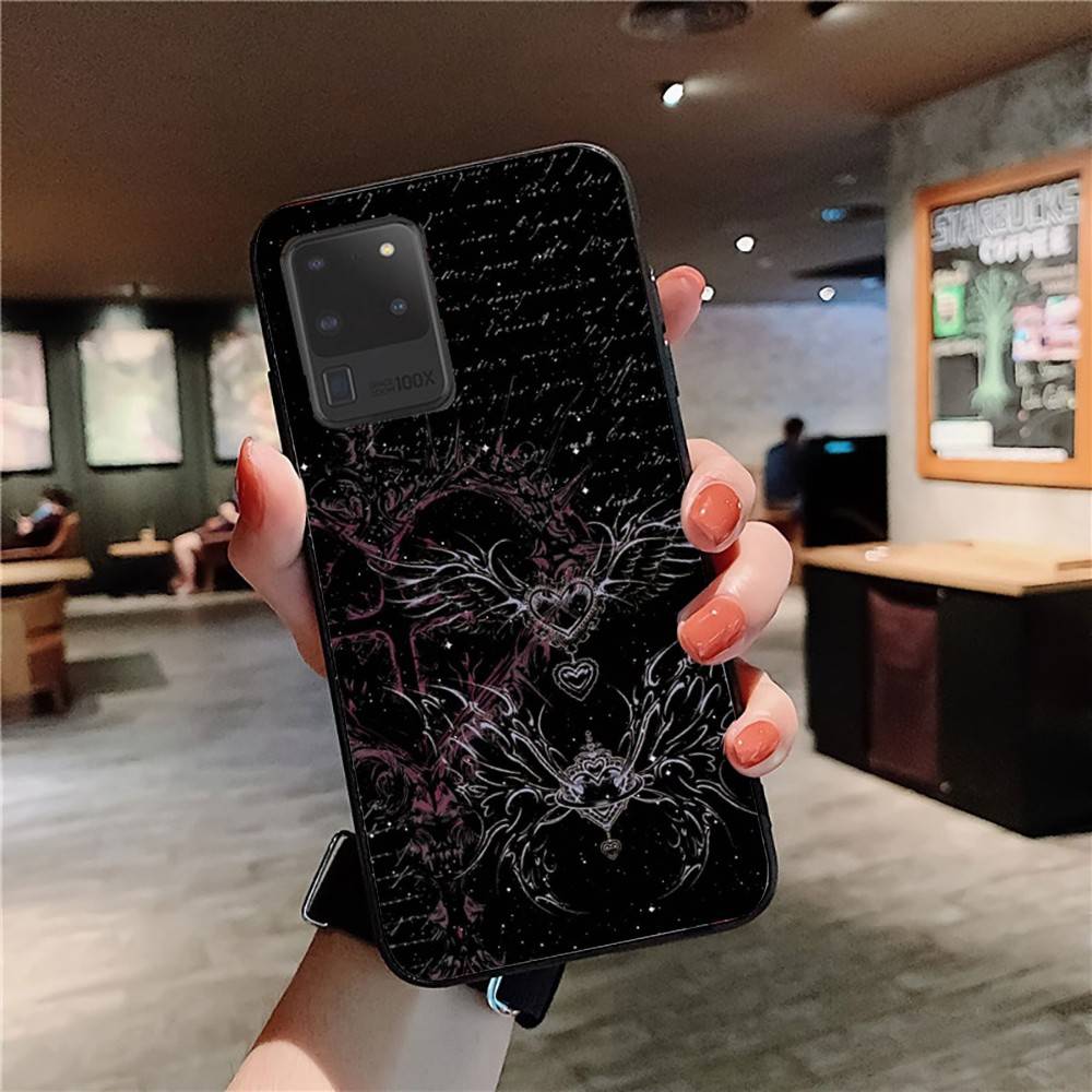 Gothic Cyber Sigil Cross Phone Case For Samsung S 24 Fe 25 Ultra Plus 20 Lite 21 30 22 23 24 22 Ultra 5G Fundas
