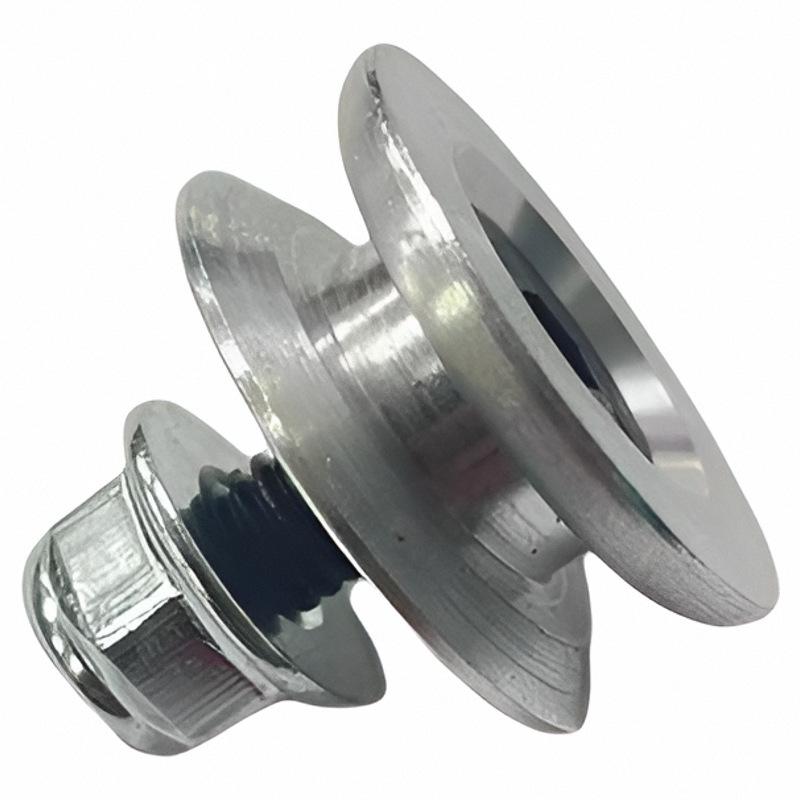 Çap:40mm İç Delik:8mm Alüminyum Alaşım A Tipi Çift Kanallı Kasnak B Mil Motor Kayış Tahrik Tekerleği Kendin Yap V-kayış