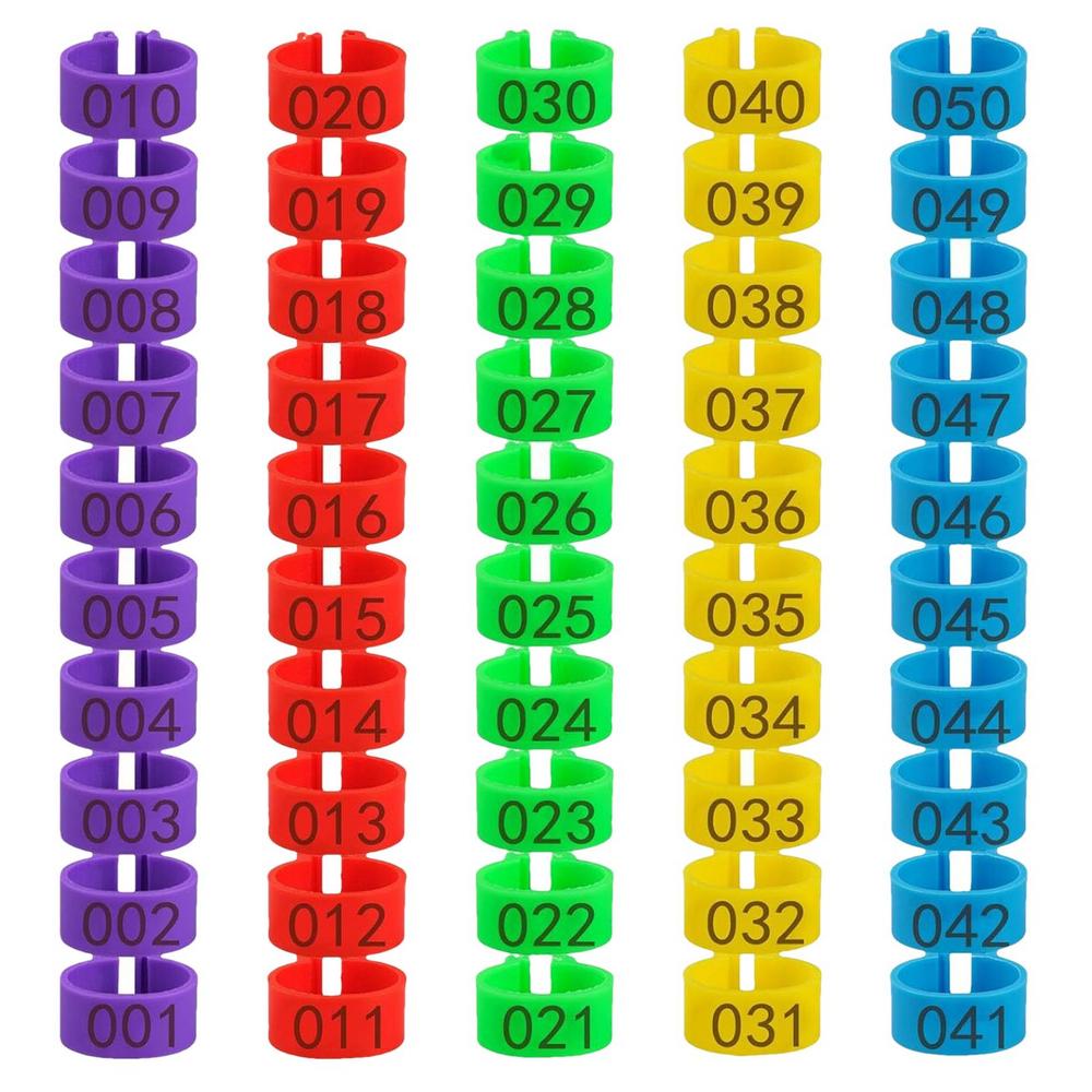 1.6cm 01~50 Chicken Foot Ring Turkeys Quail Foot Ring Easy Install & Remove Manually Poultry Carry Foot Ring 50/100 Pcs