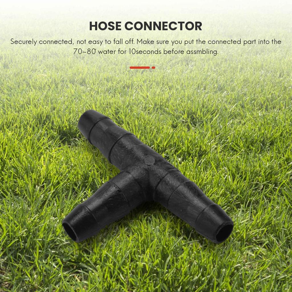 M-Modern-200Pcs 1/4 Inch Universal Barbed Tee Fittings, Drip Irrigation Barbed Connectors For 1/4 Inch Water Hose Connectors