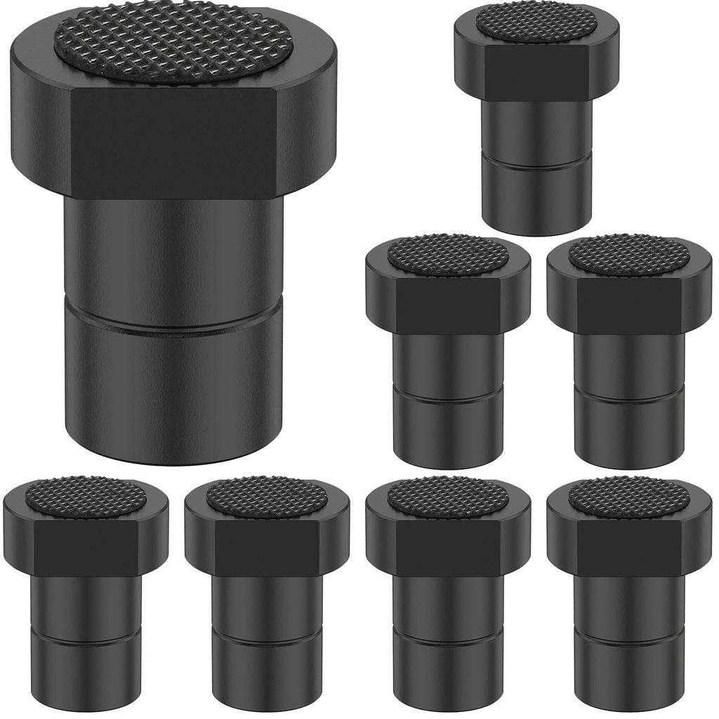 [8Pcs Aluminum Bench Dogs Stops] 8Pcs Aluminum Alloy Bench Dogs with Silicone Gaskets, 19mm Diameter Woodworking Bench Stops for Clamp Workbench