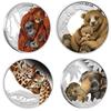 Animal Coins, Silver Plated Color Printed Commemorative Medals, Creative Crafts, Giraffe Coins, Commemorative Coins