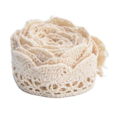 Lace Ribbon DIY Cotton Net 2cm Width 20 Yards Elegant Fabric Lace Trim for Curtain Clothes