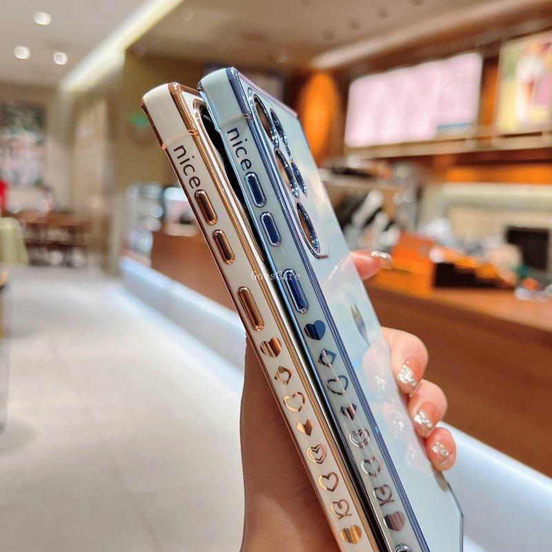 Luxury Love Heart Phone Case For Samsung Galaxy A52 A13 A53 A12 4G 5G S20 FE S22 S21 Ultra S22 Plus A52s A33 A23 A52s Soft Cover