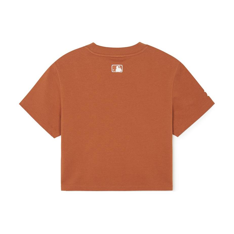 New MLB SS24 T Shirt Women's Light Brown 3FTSV1243-50BRL