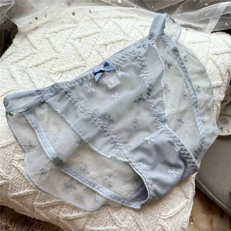Söta Underkläder Mesh Rosett Omlott Höft Bekväma Trosor Låg midja Trosor för Kvinnor