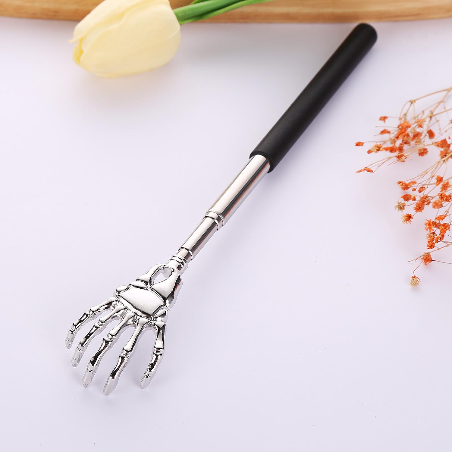 

Extendable Back Scratcher Portable Stainless Steel Telescoping Back Scratcher for Both Human and Pets Extendable Back Massager