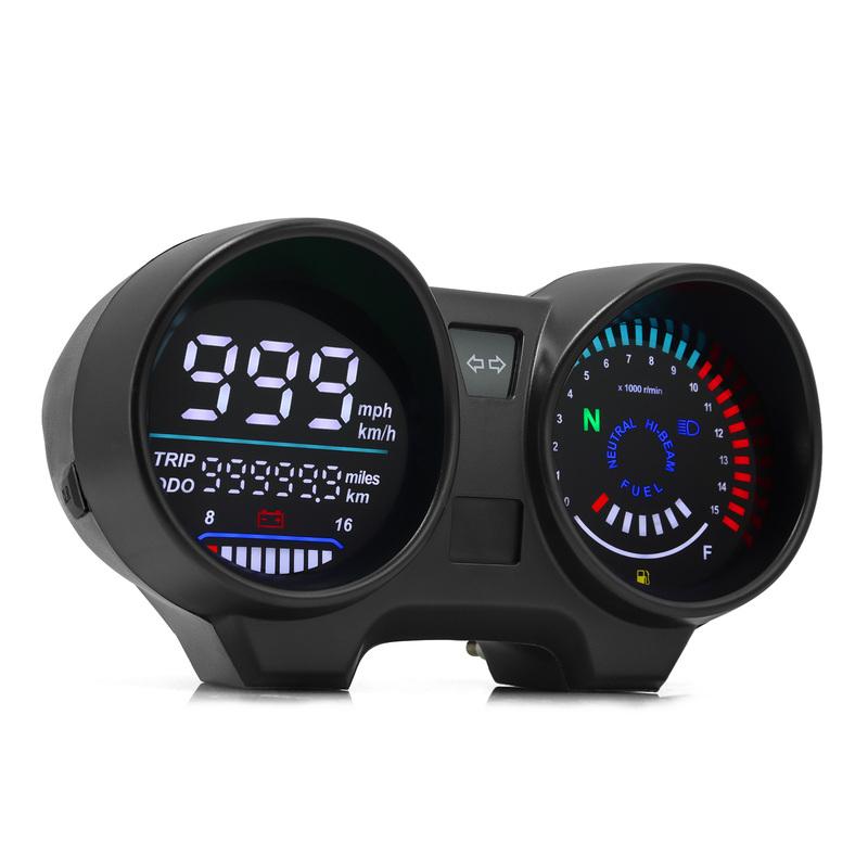 LED Digital Motorcycle Speedometer Dashboad Odometer RPM Meter For Honda Brazil CG125 2000 To 2008 Fan 125 Titan 125 2013