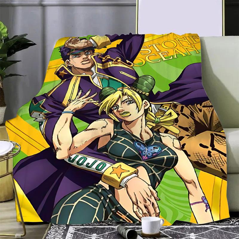 Anime JoJo's Bizarre Adventure Printed Blanket Picnic Blankets Warm Blanket Soft and Comfortable Home Travel Birthday Gift