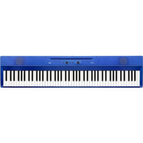 KORG Liano L1SP 88-Key Digital Piano, 7cm Thin, Lightweight 6kg Body, Easy-to-Play Light-Touch Keys, Stand and Pedals Included, Metallic Blue