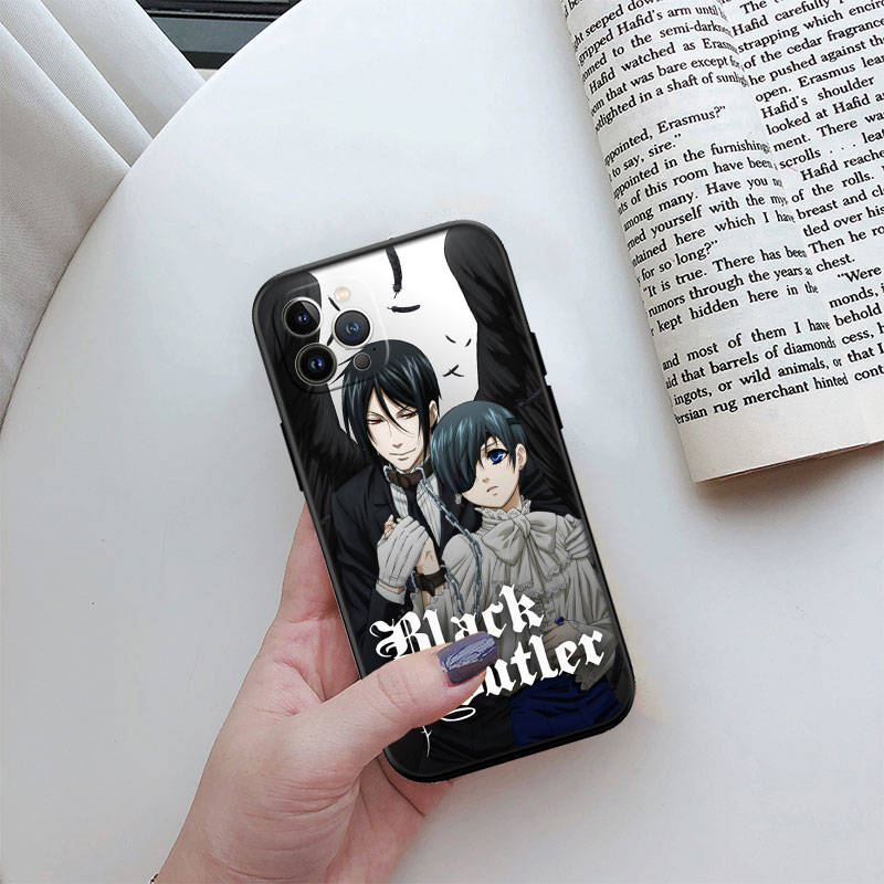 

JO6 Black Butler Phone Case for iPhone 7 8 11 12 13 14 15 16 16E XS Pro Max XR X SE Samsung S20 S21 S22 S23 S24 FE Ultra Plus Lite S21S A55 iPhone XR лавовий