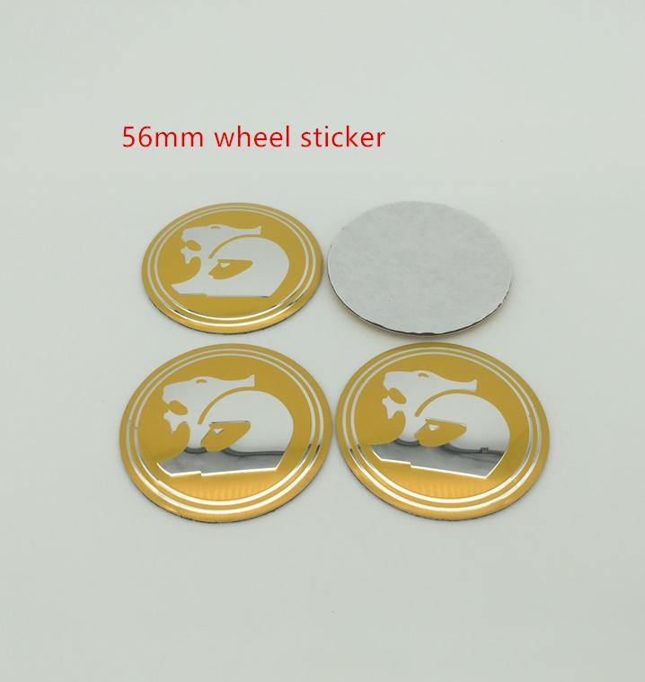 4pcs 56mm 60mm HSV Car emblem Wheel hub Center Cap Badge covers sticker Styling accessories