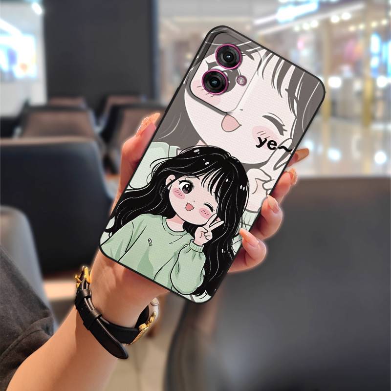 Waterproof Anti-knock Phone Case For MOTO G55 5G Protective Dirt-resistant Cute Graffiti Durable Cartoon TPU Soft case