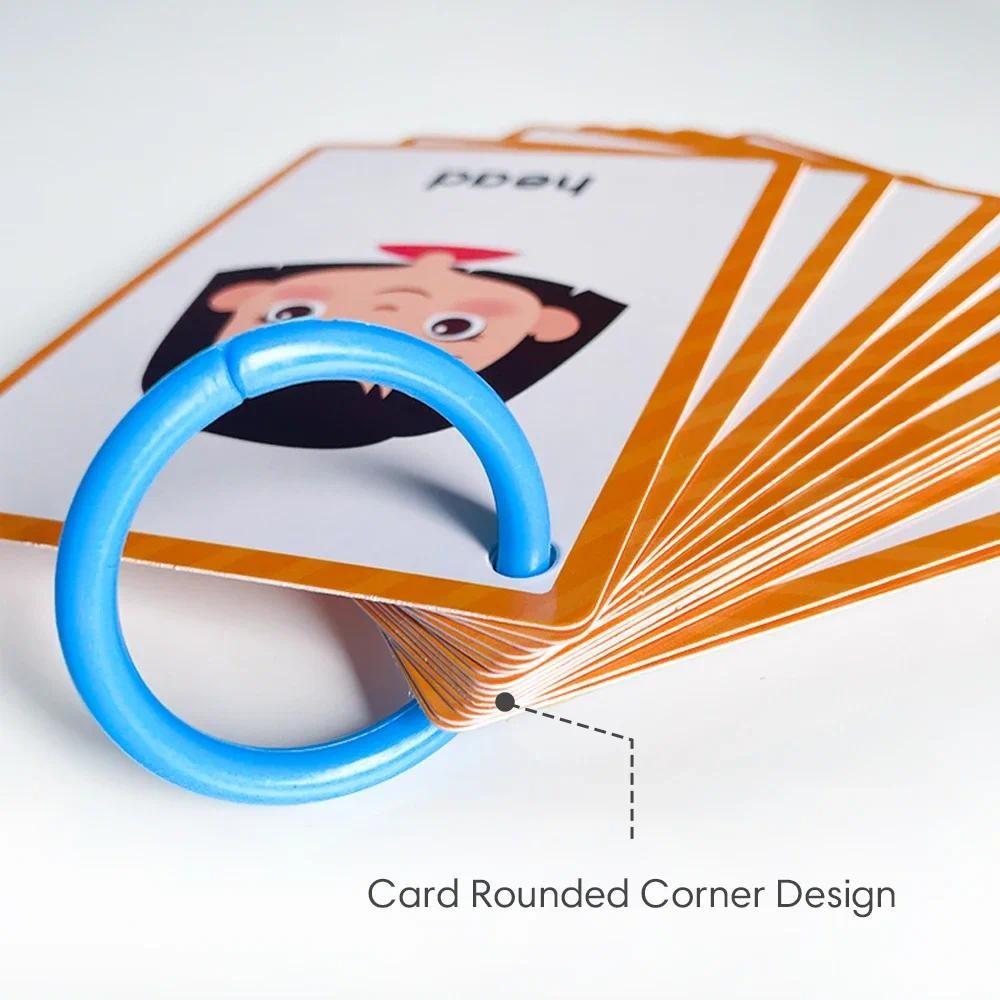 15 Cards Children Body Parts Cognitive Card Montessori Toys Flash Cards for Kid Education Enlightenment  English Learning  Card