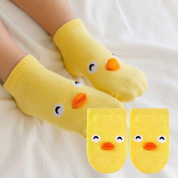Three-Dimensional Cartoon Boat Socks: Non-Slip Polyester Cotton for Newborns