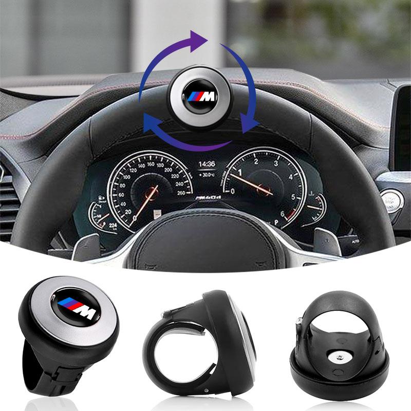 360 Degree Rotating M LOGO Car Steering Wheel Booster Steering Wheel Knob Ball for BMW E61 E81 E87 1 2 3 4 5 6 7 Series X1 X3 X4 X5 X6 F20 E90
