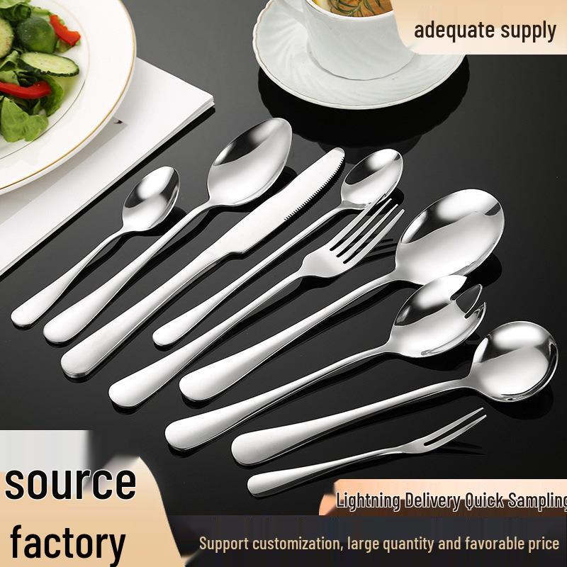 Stainless Steel Long Handle Soup & Dessert Spoon with Round Point – Western Tableware Series 1010