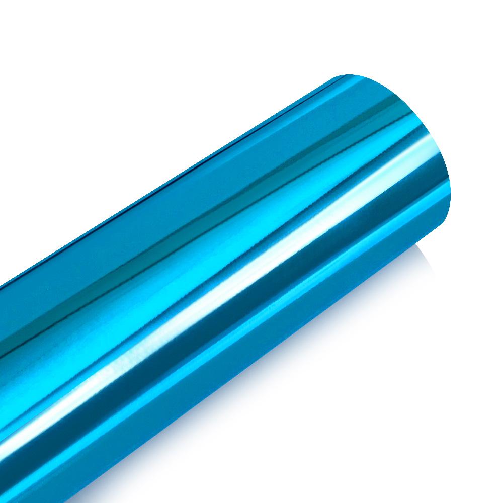 

60cm*500cm Chrome Mirror Vinyl Wrap Film Adhesive Decoration Color Change DIY Wrapping Sheet Auto Stickers Decal Car Accessories світло-синій колір