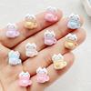 20Pcs Cute Mini Cartoon Colorful Coffee Cat Nail Art Resin Designer Charms DIY Craft For Nail 3D Decorations Jewelry