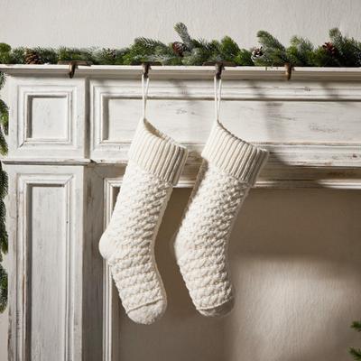 Stockings 18 Inches Large Knitted Xmas Stocking Fireplace Hanging Decoration