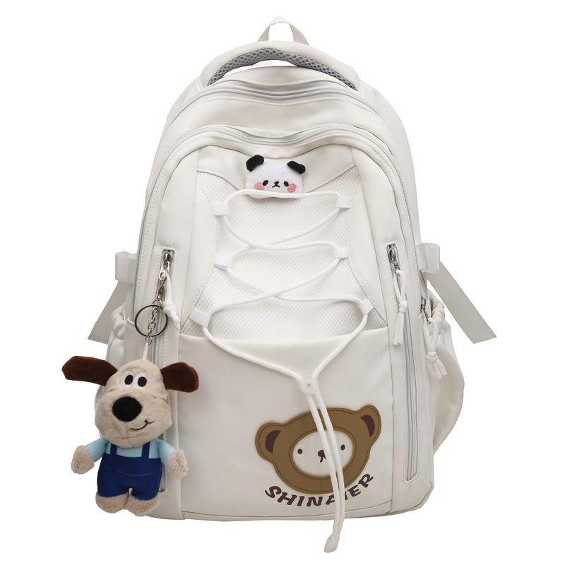 Contrast Color Backpack Junior High School Student Schoolbag Lightweight Large Capacity Backpack