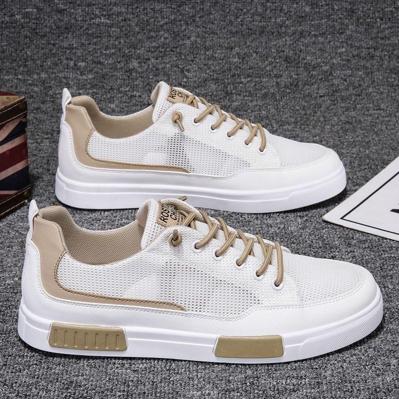 

Летняя мужская обувь, дышащая обувь с полой сеткой, белая обувь, повседневная модная обувь для доски 44